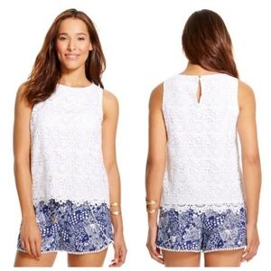 Lilly Pulitzer for Target White Lace Blouse, XL